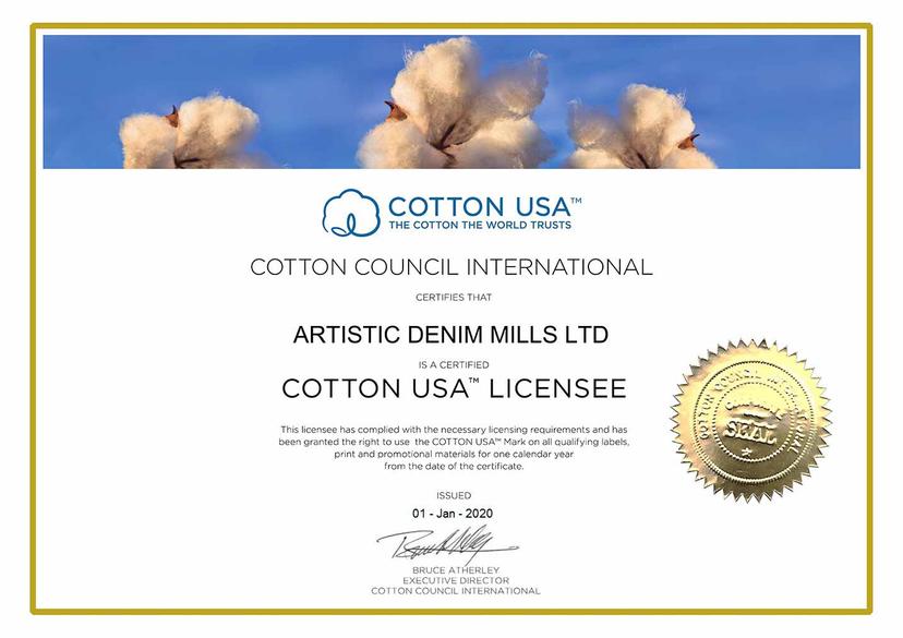 COTTON USA licensed denim manufacturer — ADM